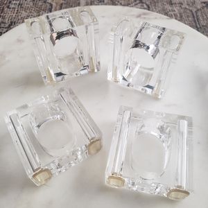 Vintage US Acrylic Salt & Pepper Napkin Rings 4 in box